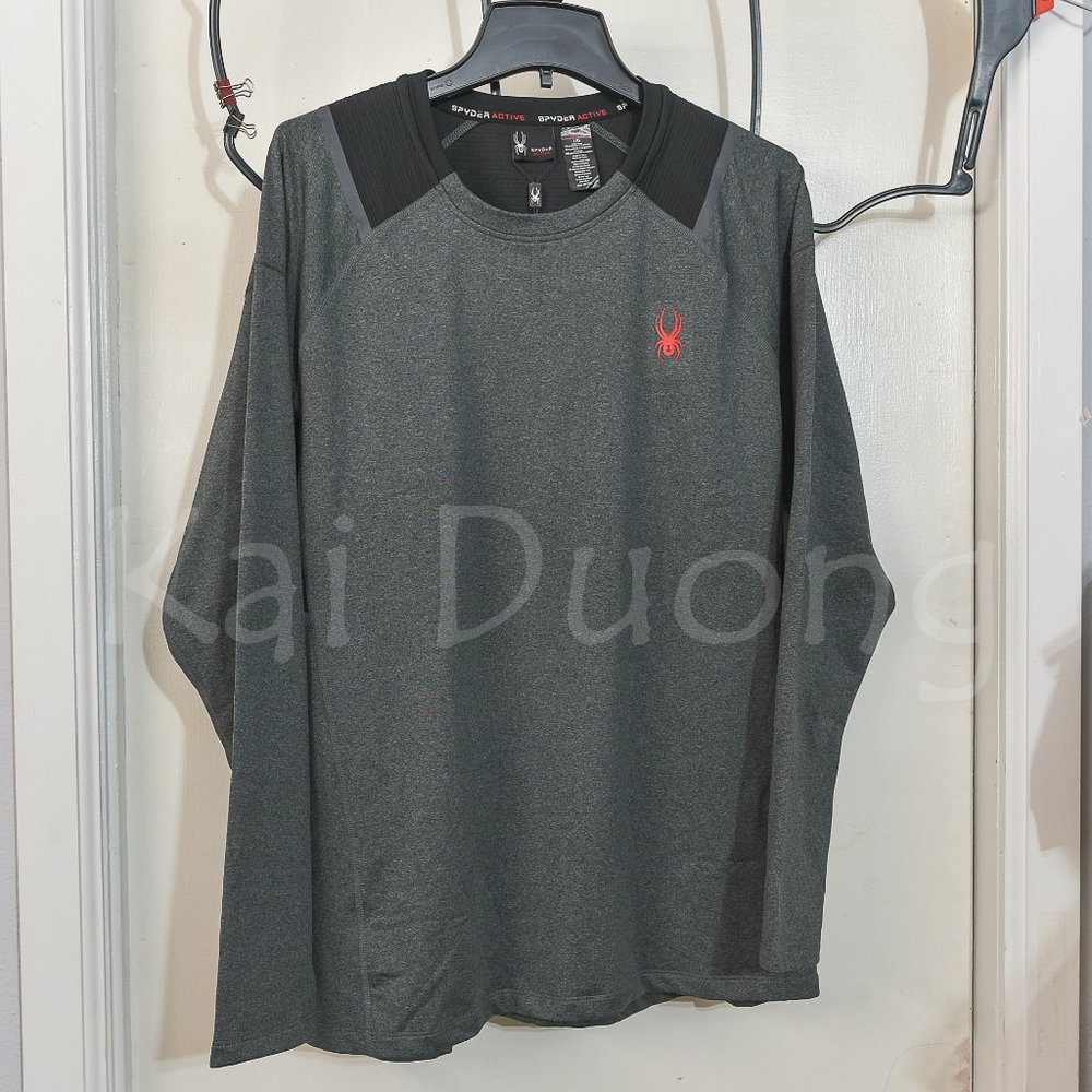 Spyder men active long sleeve‎ Performance tee GRAY